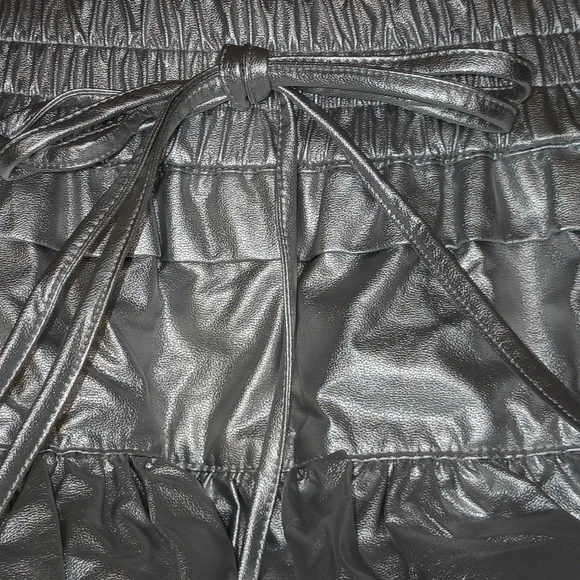 SHUG La La Silver Ruffled Skirt/Skort Women's S M L NWT